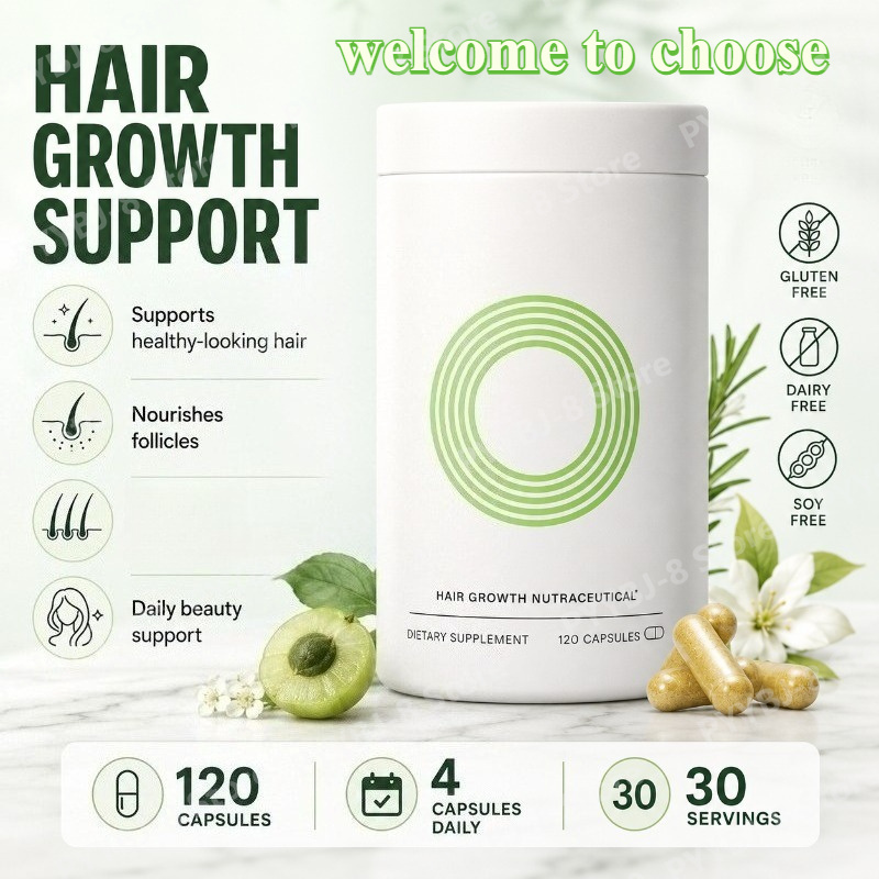 Herbal Wellness For You - แคปซูลบำรุงเส้นผมสำหรับผู้หญิง 120 เม็ด ประกอบด้วยไบโอติน วิตามิน แร่ธาตุ
