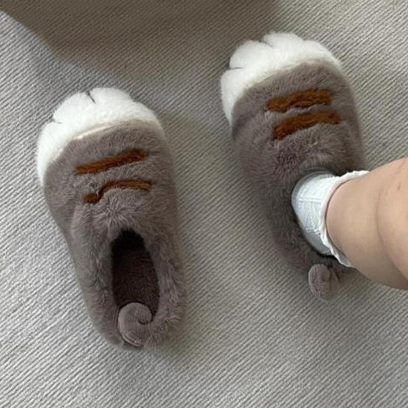 Cat Claw Bark - รองเท้าแตะลายเท้าแมวน่ารัก นุ่มสบาย แฟชั่นทันสมัย รองเท้าใส่ในบ้านสำหรับผู้หญิง รองเท้าแตะขนฟูรูปอุ้งเท้าแมว ของขวัญวันเกิดและคริสต์มาสสำหรับผู้หญิง