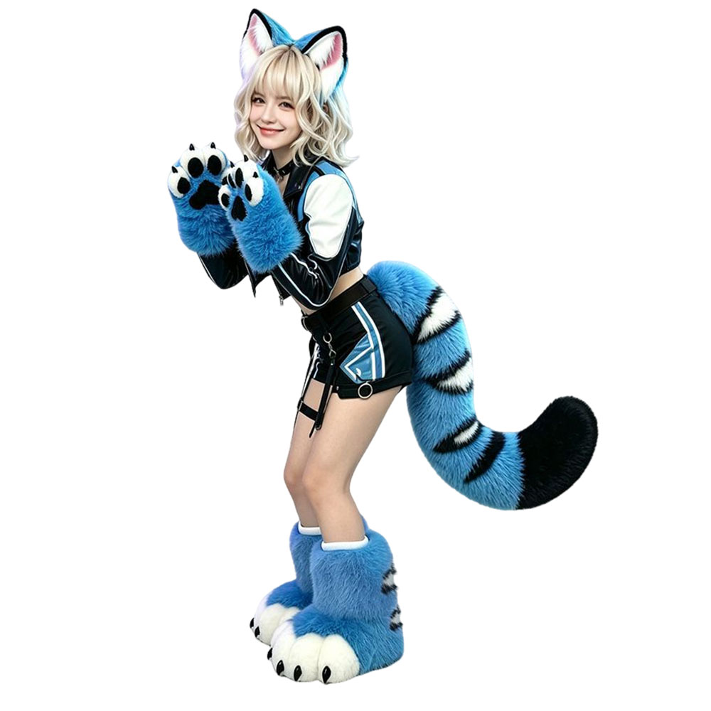 ชุดคอสเพลย์สาวน้อยแมวเสือสีฟ้า - Cat Claw Bark บทวิจารณ์และราคา